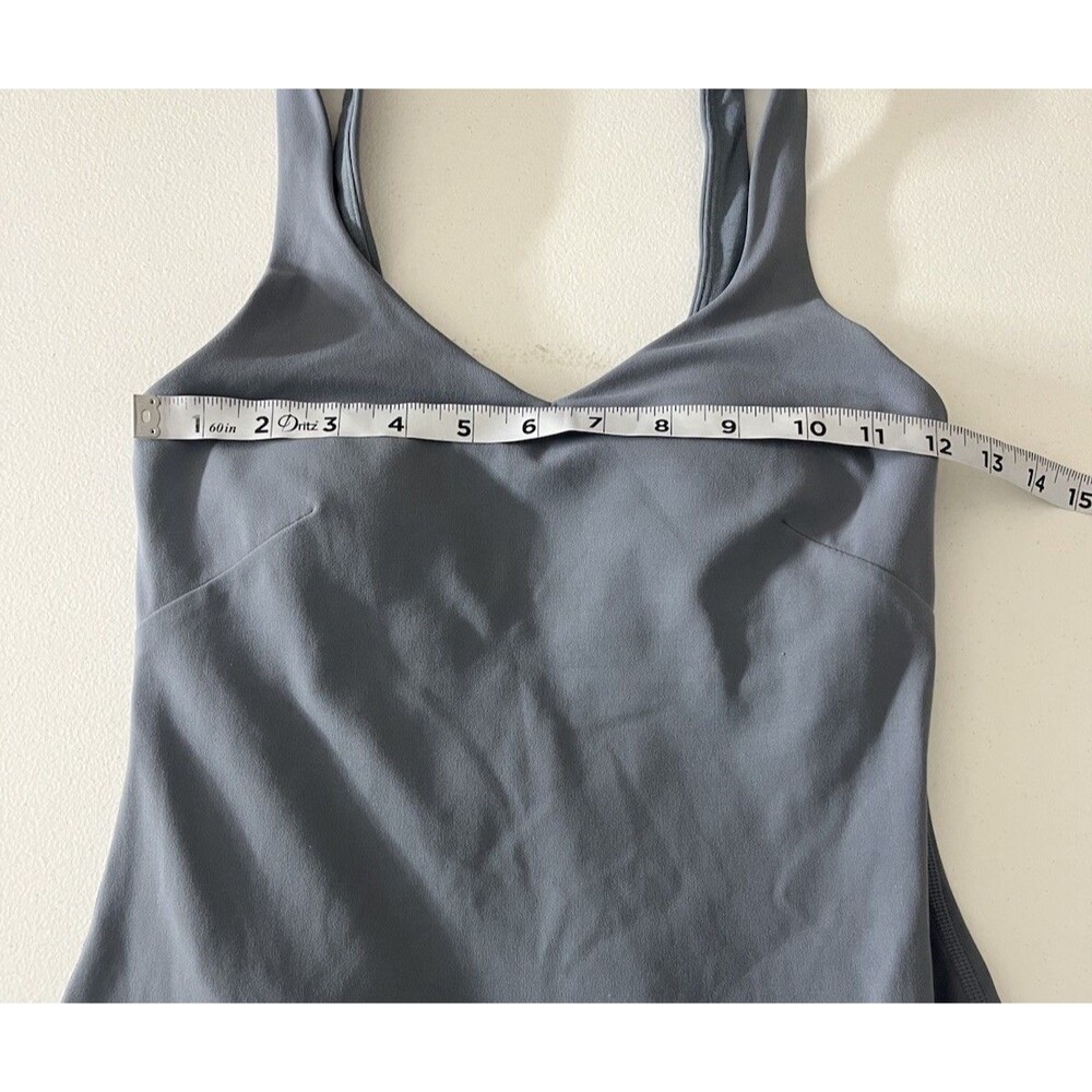 Lululemon Align Dress Size 2 Belgian Blue Grey Shorts Padded Tennis Gym Sports - Picture 5 of 10